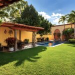 Alberca climatizada y jardín de Villa las Fuentes, casa de fin de semana en Cuernavaca