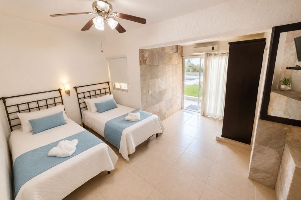 Villas Eucalipto, recámara 4 con dos camas individuales